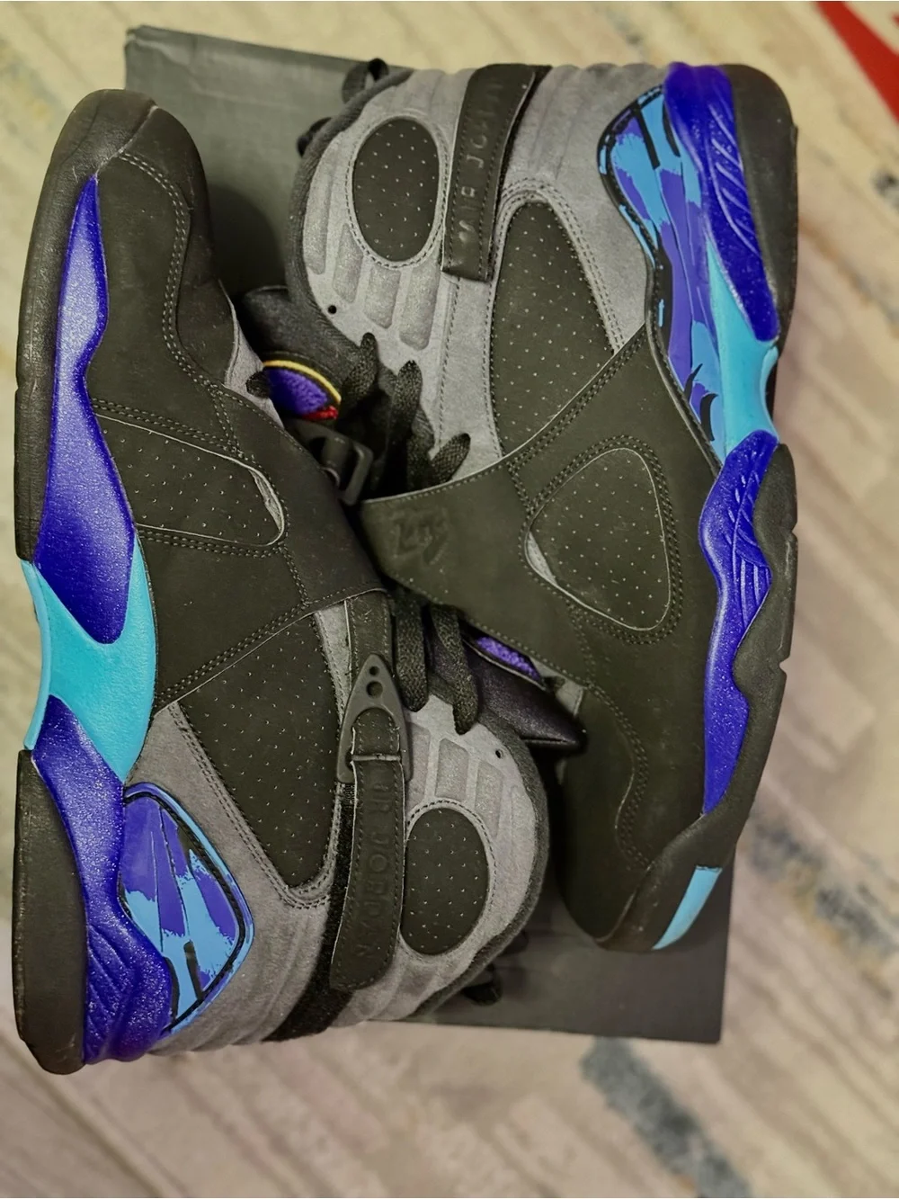 Nike Air Jordan 8 VIII Retro Aqua 2015 Black Concord Men’s Size 11.5